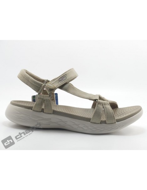 Chancla / Taupe Skechers 15316