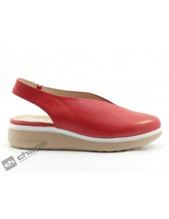 Mules Rojo Zapatos Wonders A-9705