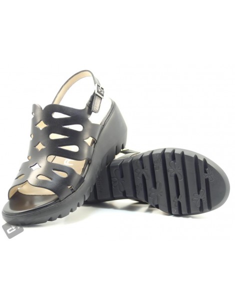 Sandalia Negro Zapatos Wonders D-9003