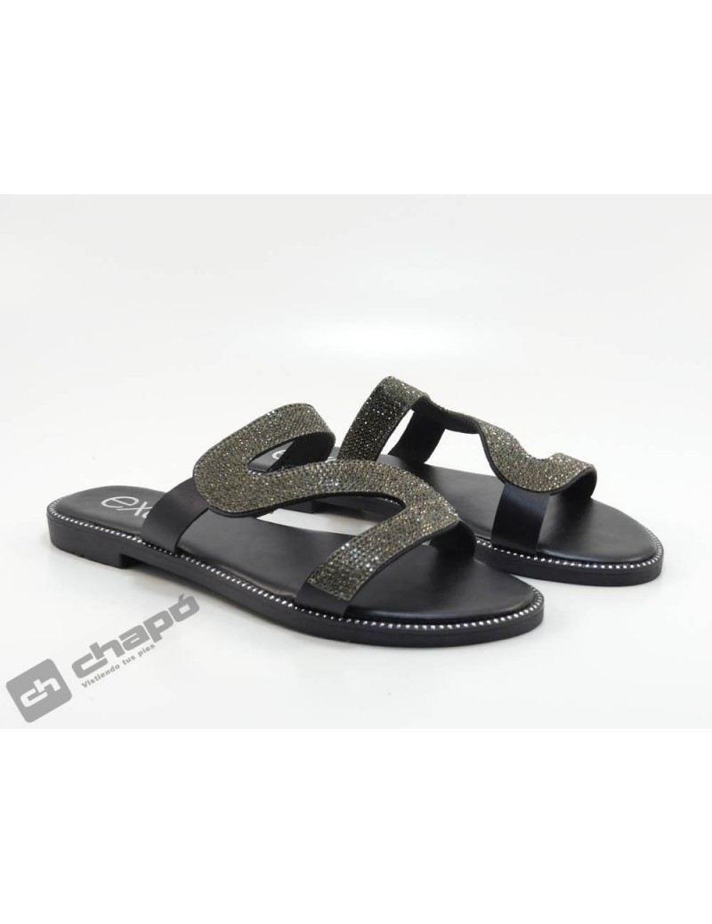 Sandalia Negro Exe Shoes P3374/337