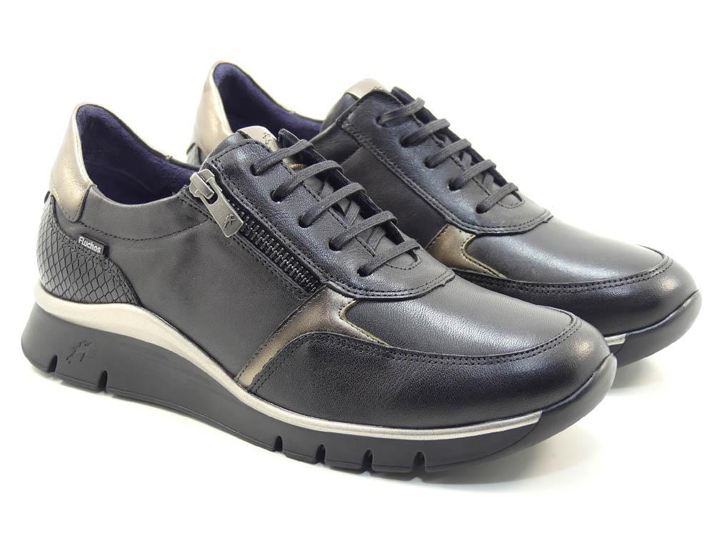 Zapatillas Deportiva Negro Fluchos F2070 Chapó